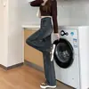 Jeans de cintura alta para mujer 2024 primavera nuevos pantalones rectos estrechos oscuros sueltos combinan con todo adelgazantes de pierna ancha
