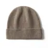 Nuevo y elegante gorro de cachemira pura para hombre y mujer, gorro de punto grueso de lana para otoño e invierno, gorro cálido casual para pareja