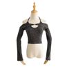 Primavera Nuevo Moda Europea y Americana para Mujer Color Sólido Picante Tirantes Sexy Dos Piezas Camiseta Top C11993