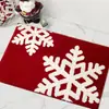 Festival de Navidad Alfombra de Piso de Cachemira Sintética Entrada Amigable con la Piel Sensación Fuerte en los Pies Fuerte Absorción de Agua Polvo Alfombra Fácil de Limpiar