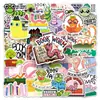 50 Pegatinas de Ratón de Biblioteca para los Amantes de la Lectura, Pegatinas Decorativas Impermeables Creativas para Cuaderno DIY de Venta Caliente Transfronteriza
