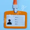 Porta-Cartões Horizontal de Silicone com Cordão para Crachás de Eventos, Cartões de Identificação de Empresas, Cartões de Identificação de Estudantes, Crachás e Cartões Bancários