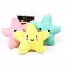Juguete de Tela Sonoro de Peluche Estrella Sonriente de Dibujos Animados Juguete para Mascotas Estrella de Cinco Puntas Perro Anillos BB Juguete de Peluche