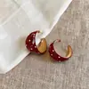 Brincos redondos com pino e pingo de óleo em poá prateados, luxo leve, alta qualidade, modernos, brincos simples com design único e personalidade de nicho