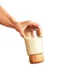 Copo de Leite Graduado, Copo Portátil para Leite de Soja, Copo para Café da Manhã Resistente a Altas Temperaturas, Copo de Vidro para Água para Micro-ondas