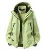 Forro de forro polar compuesto Olyron de grafeno, cremallera impermeable, insignia intercambiable, chaqueta con capucha tres en uno