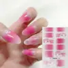 Selección directa de fábrica, lindos stickers coreanos para uñas con forma de corazón, pegatinas para uñas con huella de labios, pegatinas japonesas románticas para uñas