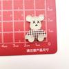 Oso a Cuadros Color Té con Leche de Dibujos Animados Pajarita de Caramelo Accesorios de Resina DIY Funda para Teléfono de Gel Crema Pasador Pegatina para Nevera