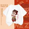 Camiseta de Manga Corta para Niños 2025 Nueva Ropa de Verano para Niños Nazha Top de Media Manga Ropa Occidental de Verano para Niñas