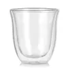 Taza de Café de Vidrio Resistente al Calor de Doble Capa Taza de Agua de Vidrio para el Hogar Taza de Café Espresso de Doble Capa con Aislamiento Térmico 150ML