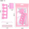 Set de 5 piezas de herramientas para uñas al por mayor en stock: almohadilla de pegamento para esponja, empujador de cutícula, palito de cristal, separador de dedos, cepillo de cuerno