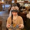 Chapéu de Lã de Urso Feminino Moda Coreana Tendência Quente Proteção para Orelhas Bonito Inverno Chapéu de Tricô Moderno