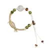 Jingdezhen Pulsera de Cerámica al por Mayor Pequeña Fresca Dulce Artesanía Pesada Cuerda Trenzada Estrella Pulsera de Nicho Joyería Pulsera al por Mayor
