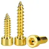 Tornillos Autorroscantes Hexagonales Cabeza de Copa de Acero Inoxidable 304 Chapado en Titanio Dorados Tornillos para Madera Hexagonales M2M2.5-M6