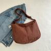 Bolso informal de gran capacidad y estilo coreano, bolso de hombro bajo el brazo, combinable, de color liso, primavera 2024