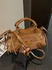 Bolsa Cruzada de Hombro Estilo Coreano Dulce y Fresca, Diseño de Nicho, Nueva para la Primavera de 2026, Moda Simple y Moderna, Bolsa de Motocicleta para Mujer