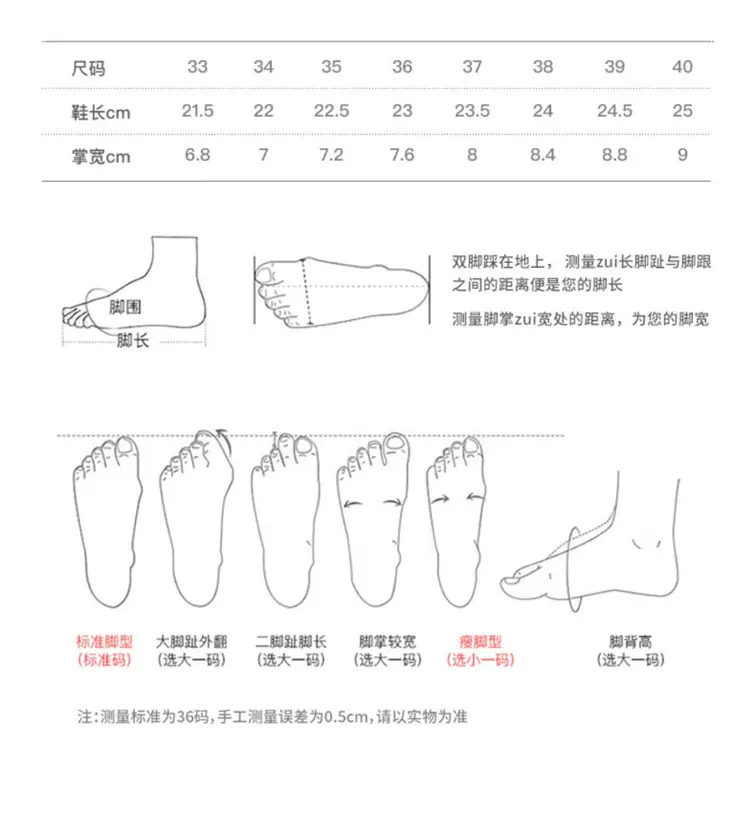 尺码表