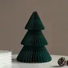 Decoraciones Navideñas Árbol de Navidad de Panal Adornos de Mesa Nuevo Árbol de Navidad Plegable de Origami Arreglo de Mini Árbol de Navidad