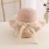 Chapéu de Pescador Infantil Verão Chapéu de Palha para Menina Conjunto com Bolsa Chapéu de Sol Princesa Infantil para Praia Proteção Solar para Bebê Chapéu de Sol