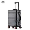 Maleta de Carro de Aleación de Aluminio y Magnesio 24 pulgadas Maleta de Viaje con Protección de Contraseña y Ruedas Universales, Maleta de Metal para Equipaje de Mano 20 pulgadas