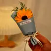 8 de Março Festival da Deusa das Mulheres Dia das Mães Simulação Buquê de Sabonetes Girassol Caixa de Presente de Mão com Flores Combinadas para Presente