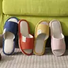 Novas Pantufas de Linho para Casa Femininas Antiderrapantes Resistentes ao Desgaste Pantufas de Casal Masculinas Pantufas de Chão para Todas as Estações Venda por Atacado de Fábrica