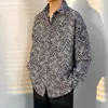 Nueva Chaqueta Camisa Casual Estilo Coreano Primavera y Otoño para Hombre Jacquard Solapa Camisa Juventud Fresca Celebridad de Internet Superior