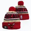 Chapéus de Tricô para Time de Basquete Mais Vendidos no Atacado, Chapéus de Tricô Unisex para Casal Raptors Bulls, Disponíveis para Dropshipping em Conjuntos de Dez, Versátil