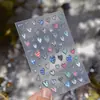 Adesivos de arte para unhas de estrela e coração, requintados adesivos metálicos em relevo para unhas usáveis DIY estilo millennium hot girl, pequenos acessórios