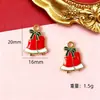 Serie Navideña Esmalte Guantes y Calcetines de Papá Noel Colgantes Cadena para Bolsos DIY Cadena Accesorio Versátil Colgantes