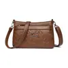 Bolso de Mujer 2026 Nuevo Modelo Bolso de Hombro para Dama, Bolso de Hombro con Relieve de Moda para Madres de Mediana Edad, Bolso Cruzado Simple y Versátil