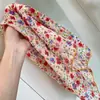 Bufanda de Seda Nueva de Flores de Verano Estilo Vacacional para Mujer Moda Pequeño Cinturón Floral Pañuelo Decorativo Único Diadema de Nicho