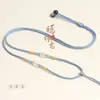 Cordón para Colgante de Ágata de Cristal DIY, Cordón para Colgante de Nudo de Transferencia Tejido a Mano Fino y Simétrico con Hebilla de Seguridad de Jade