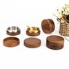 Cenicero de Madera de Acacia con Tapa Anti-Ceniza Volátil Hogar Madera Lujo Ligero Oficina Cenicero Grande Premium Comercial
