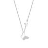 Colar Prata de Lei S925 Prato de Amor Flor Feminino Luxo Acessível Design Nicho Corrente para Clavícula 2024 Novo Presente para Namorada