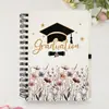 Cuadernos de espiral personalizados de Amazon para la temporada de graduación, diarios inspiradores pequeños en inglés, blocs de notas con diseño floral
