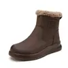 Novas Botas de Neve Femininas 2025 Inverno Forradas com Lã Quentes Botas Femininas Casuais Botas Curtas Versáteis Sapatos Femininos Sapatos da Moda