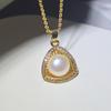 Set de Perlas Naturales S925 Pendientes Geométricos Nido de Pájaro con un Toque de Nicho de Alta Gama, Pendientes y Clavos Estilo Princesa Diana para Mujer en Estilo Lujo Ligero