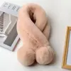 Bufanda de Lana de Conejo Perezoso Imitación Bufanda con Cuello de Lana Bufanda para Mujer Otoño e Invierno Cálida Estilo Coreano Versátil Bufanda de Felpa Engrosada de Tres Tubos Bufanda