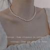 Design de Nicho Colar de Pérolas Luz Forte Feminino Versátil Alto Nível Luxo Leve Estilo Ins Elegante Retrô Estilo Francês Corrente de Lã
