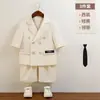 Traje de Niño Verano Nuevo Estilo Coreano Traje Guapo Niños Traje Casual Cumpleaños Actuación Competición Fotografía Ropa
