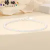 Tobillera de Zirconia Facetada Natural para Disco Duro de 3 mm con Cruz de Amazon Cadena de Cola de Corazón Joyería para Parejas Venta al por Mayor
