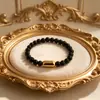 Nueva Joyería Transfronteriza Acero Inoxidable Cierre Magnético Ojo de Tigre Pulsera de Cuentas Piedra Volcánica Pulsera de Piedra Natural Pulsera de Pareja