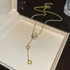 Estilo Coreano Collar Pequeño de Acero de Titanio con Borla para Cintura Masculina Sentido de Diseño Nicho Combinable para Todo Sentido de Alto Nivel Popular en Internet TikTok Cadena Explosiva para Clavícula