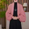 Chal Cárdigan para Mujer, Mangas de Linterna, Patrón de Diamante, Calado, Versátil, Adelgazante, Elegante, Sensación de Alta Gama, Bufanda Exterior, Moda para Mujer, Moderno