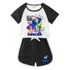 2023 Crianças Verão Novo Terno Meninos e Meninas Bebê Calças Quentes Manga Curta Camiseta Shorts Casual Esportes Conjunto Infantil de Duas Peças