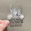 Sombrero de Media Corona Accesorios DIY Souvenirs de Guizhou Corona Plateada para el Cabello Sombrero Étnico Miao Tocado de Cuerno de Mariposa Sombrero
