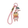 Chaveiro Pingente Original Desenho Animado Crayon Shin-Chan Animal Flocado Fofo para Bolsa Carro Presente Venda por Atacado