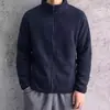 Chaqueta de terciopelo austriaco de doble cara con cuello alto para hombre en Otoño e Invierno Nueva Gruesa Caliente Holgada Cárdigan Sudadera de Forro Polar