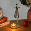 Venta al por mayor de fábrica Amazon INS Celebridad de Internet Árbol de vela aromática navideña Flujo de aire Árbol Portavelas Giratorio Linterna